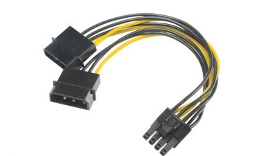 AKASA - 4-pin Molex na 6+2-pin PCIe adaptér - obrázek produktu