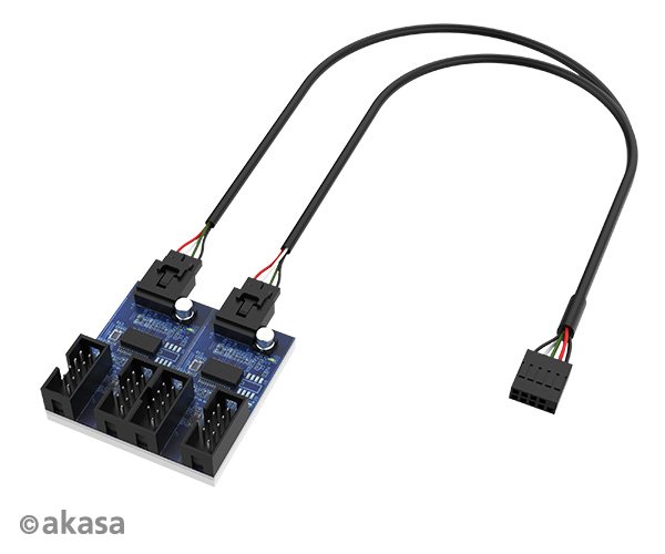 AKASA - USB 2.0 interní HUB 1-4 - obrázek produktu