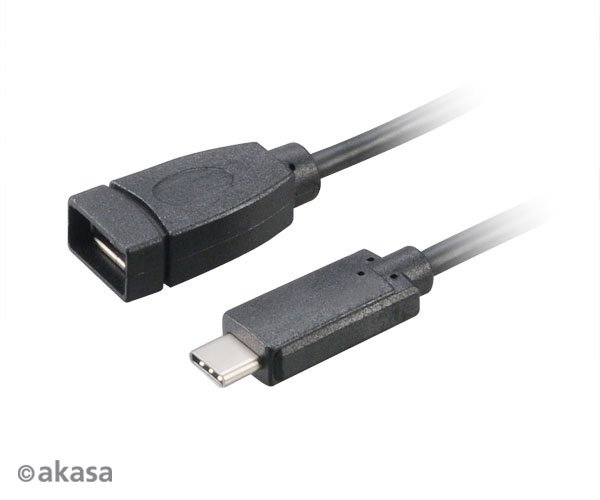 AKASA - USB 3.1 typ C na typ A adaptér - 15 cm - obrázek produktu
