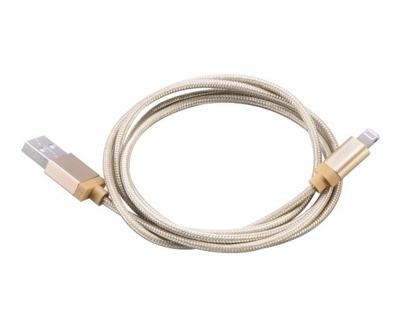 AKASA - USB lighting kabel - zlatý - 100 cm - obrázek produktu