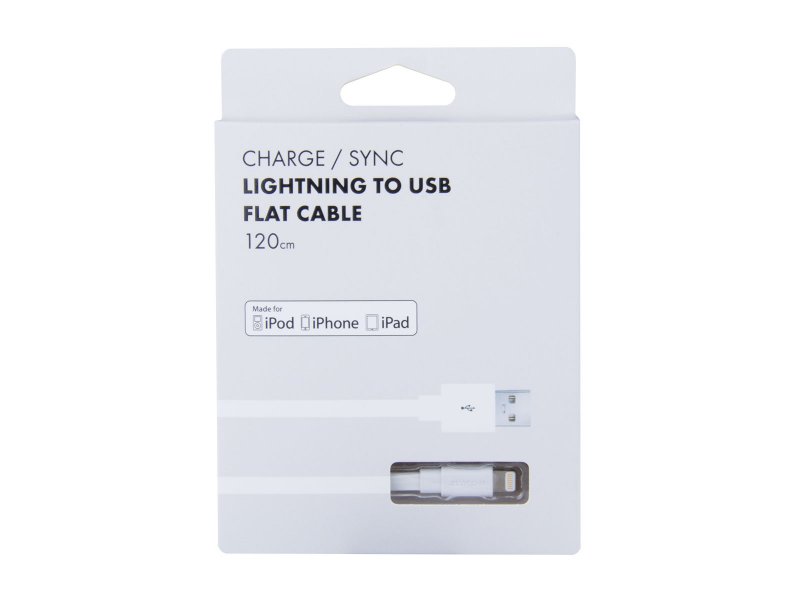 Kabel AVACOM MFI-120W USB - Lightning, MFI certifikace, 120cm, bílá - obrázek č. 1