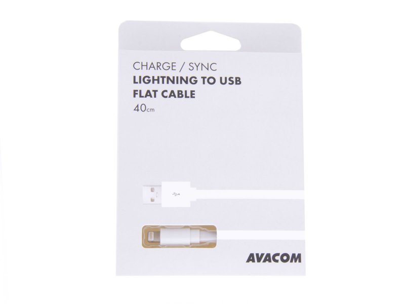 AVACOM LIG-40W kabel USB - Lightning, 40cm, bílá - obrázek č. 1