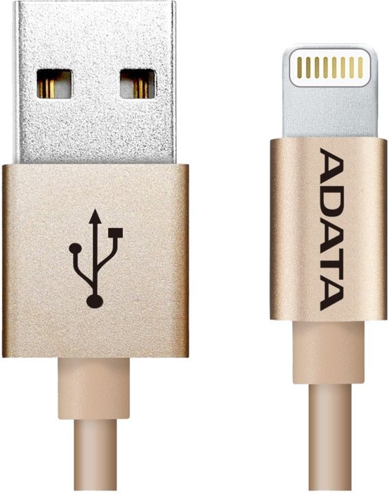 ADATA Lightning kabel MFi 1m zlatý pletený - obrázek produktu