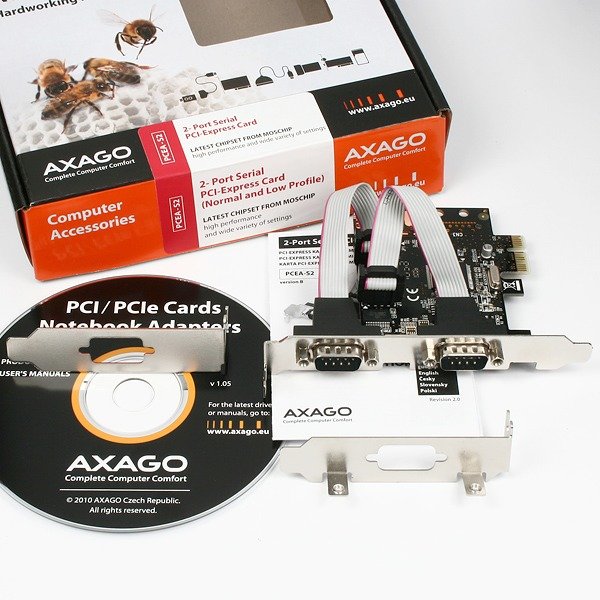 AXAGO PCI-Express adapter 2x sériový port + LP - obrázek č. 3