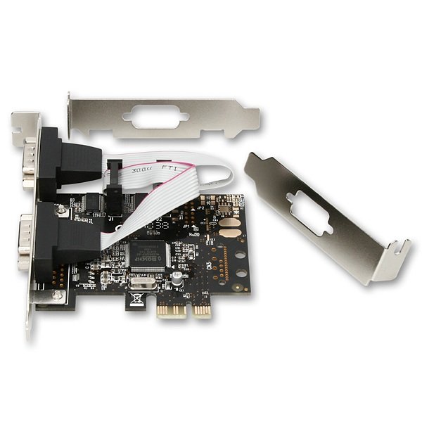 AXAGO PCI-Express adapter 2x sériový port + LP - obrázek č. 2