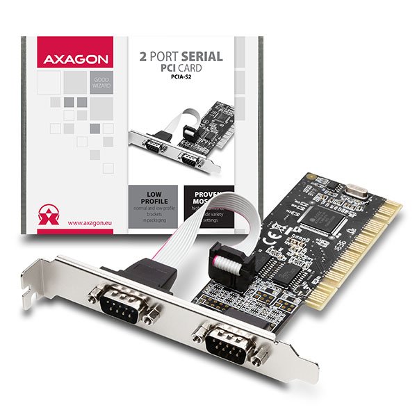 AXAGON PCI adapter 2x sériový port + LP - obrázek produktu