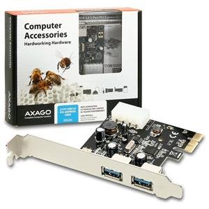 AXAGO PCI-Express adapter 2x USB3.0 Renesas + LP - obrázek produktu