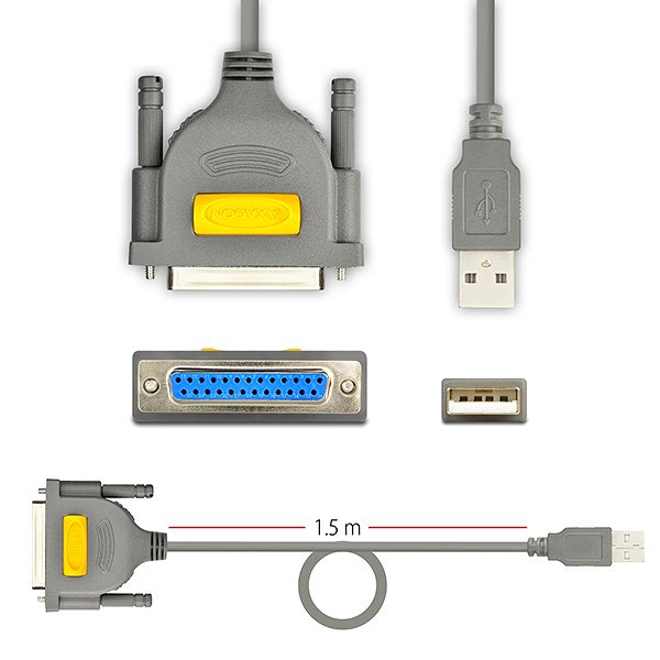 AXAGON ADP-1P25, USB2.0 - paralelní DB25F printer adaptér, 1.5m - obrázek č. 3