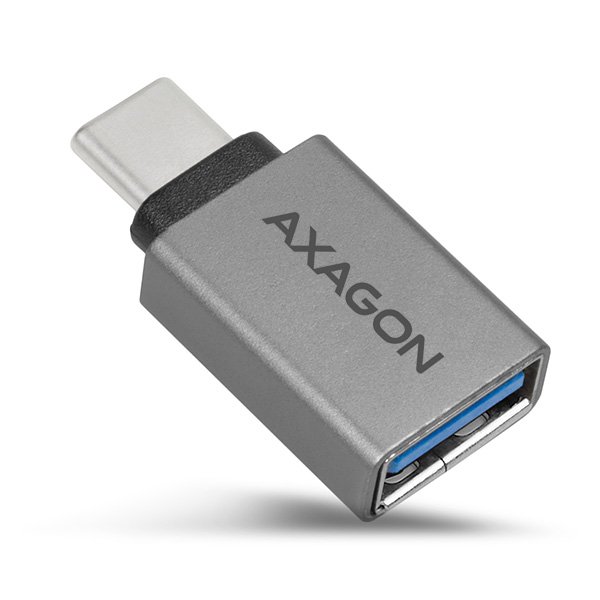 AXAGON RUCM-AFA, redukce USB-C (M) -> USB-A (F), USB 3.2 Gen 2, 3A, ALU - obrázek č. 1