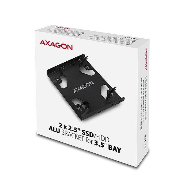 AXAGON RHD-225L, hliníkový rámeček pro 2x 2.5" HDD/ SSD do 3.5" pozice - obrázek č. 2
