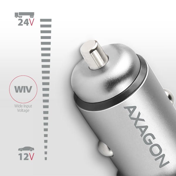 AXAGON PWC-5V4, mini SMART nabíječka do auta, 2x port 5V-2.4A + 2.4A, 24W - obrázek č. 3