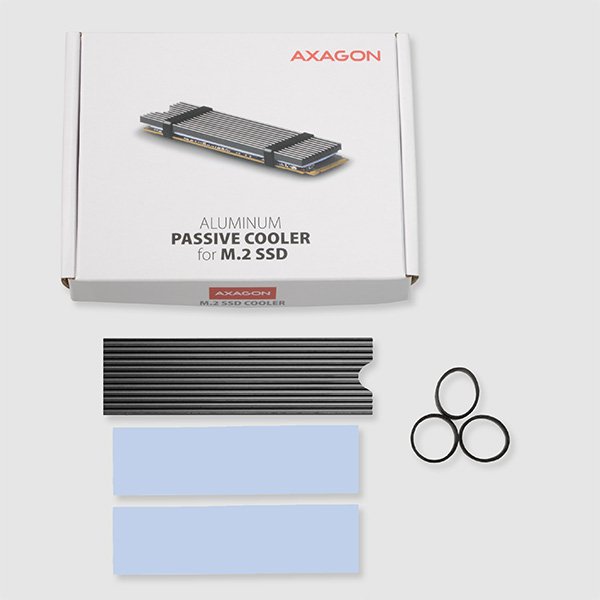 AXAGON CLR-M2L, hliníkový pasivní chladič pro M.2 2280 SSD - obrázek č. 4