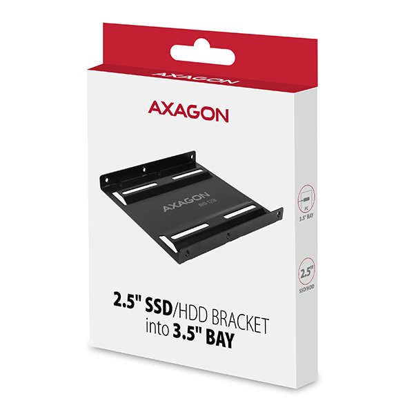 AXAGON RHD-125B, kovový rámeček pro 1x 2.5" HDD/ SSD do 3.5" pozice, černý - obrázek č. 7
