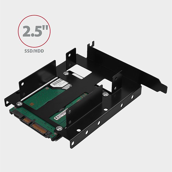 AXAGON RHD-P35, kovový rámeček pro 2x 2.5" HDD/ SSD  a 1x 3.5" HDD do PCI záslepky - obrázek č. 2