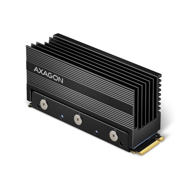 AXAGON CLR-M2XL, hliníkový pasivní chladič pro jedno i oboustranný M.2 SSD disk, výška 36 mm - obrázek produktu