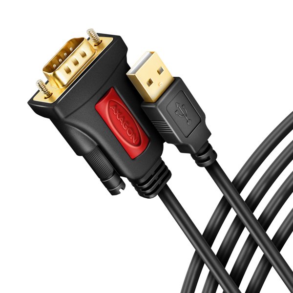 AXAGON ADS-1PSN, USB-A 2.0 - sériový RS-232 DB9-M Prolific adaptér /  kabel 1.5m - obrázek produktu
