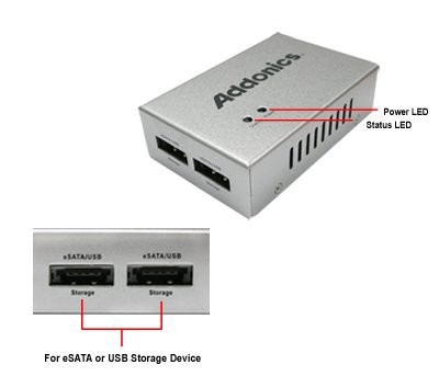Addonics NAS 4.0 adaptér pro eSATA/ USB zařízení - obrázek č. 1