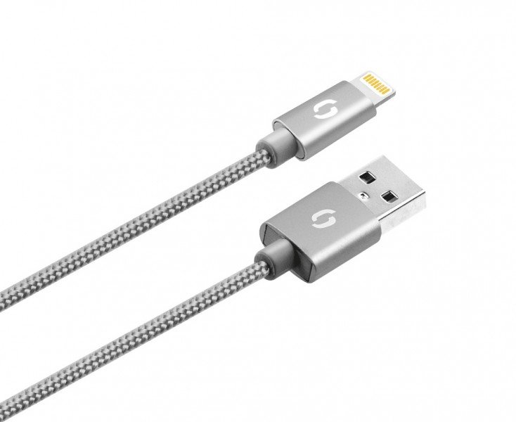 ALIGATOR PREMIUM Datový kabel 2A, Lightning šedý - obrázek produktu