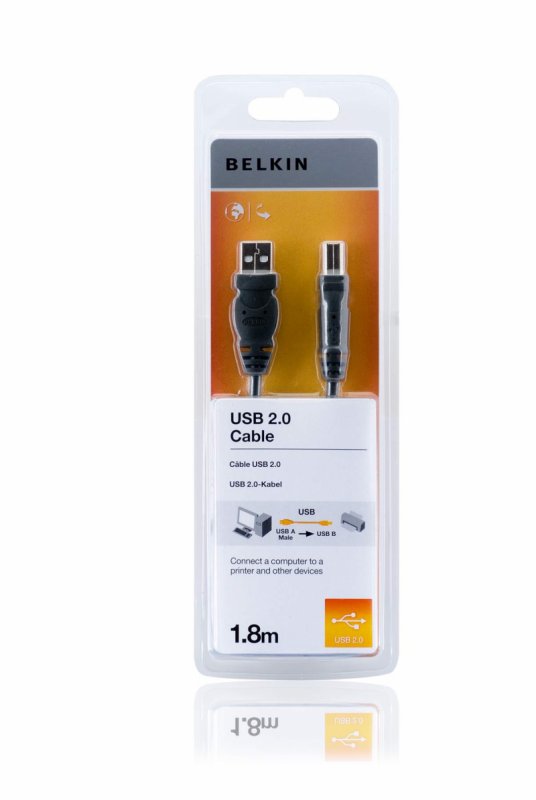 BELKIN USB 2.0 kabel A-B, řada standard, 1.8 m (F3U154cp1.8M) - obrázek č. 1