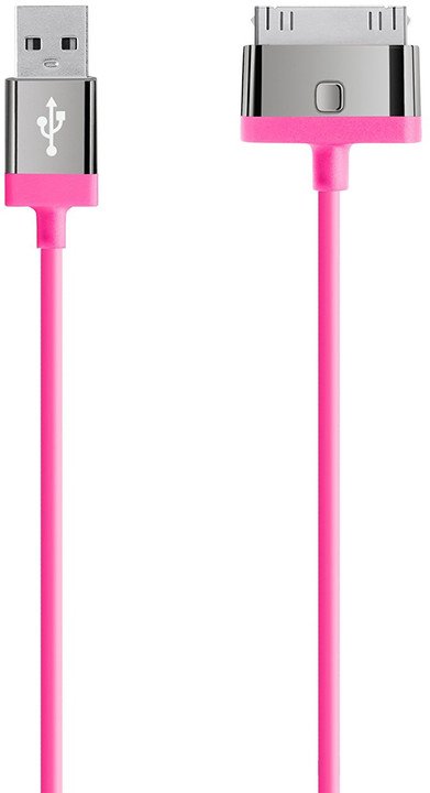 BELKIN MIXIT UP 30-Pin - USB kabel, růžová, 2m - obrázek produktu