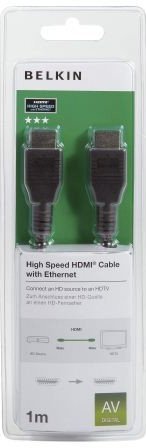 BELKIN HDMI - HDMI 1.4 AV kabel, černý, 1 m - obrázek č. 1
