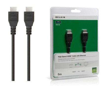 BELKIN HDMI - HDMI 1.4 AV kabel, černý, 5 m - obrázek produktu