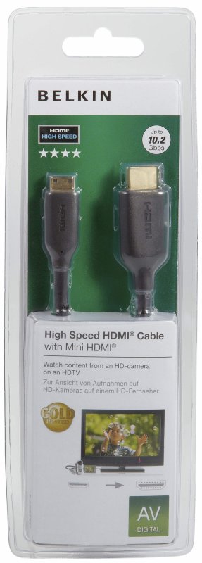 BELKIN HDMI - Mini HDMI kabel Gold, 1m - obrázek č. 2