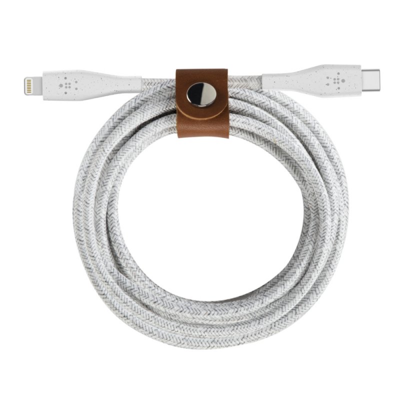 BELKIN DuraTek Plus Lightning na USB-C 1,2m, bílý - obrázek č. 2