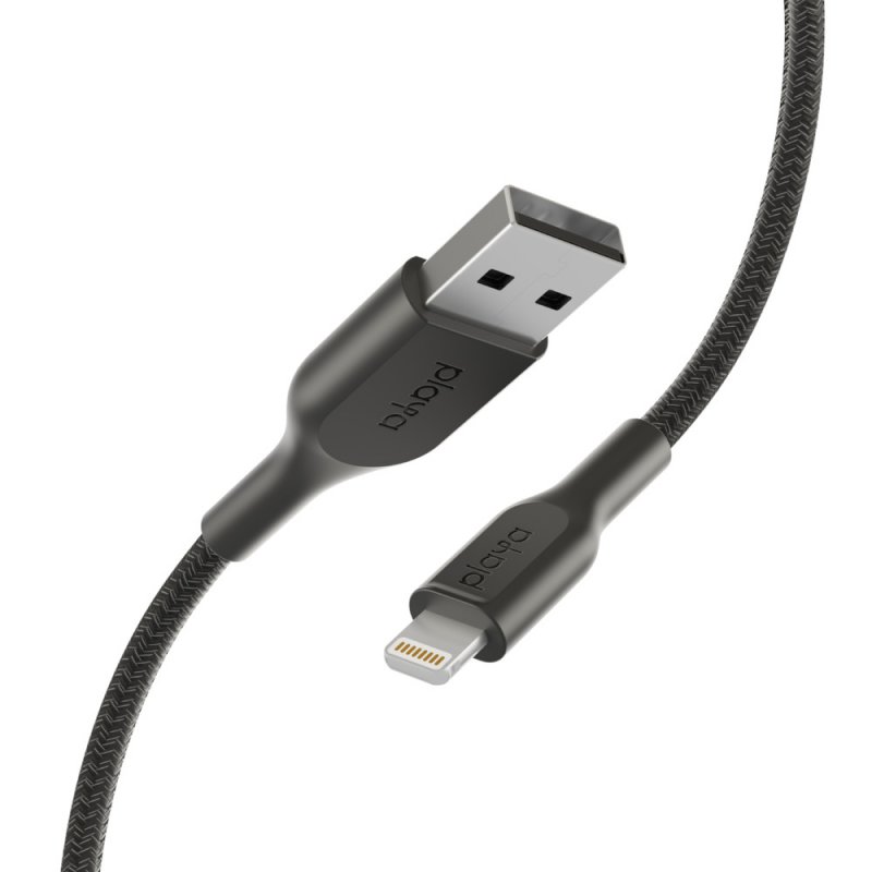 Playa by Belkin oplétaný kabel USB-A - Lightning, 1m, černý - obrázek č. 2
