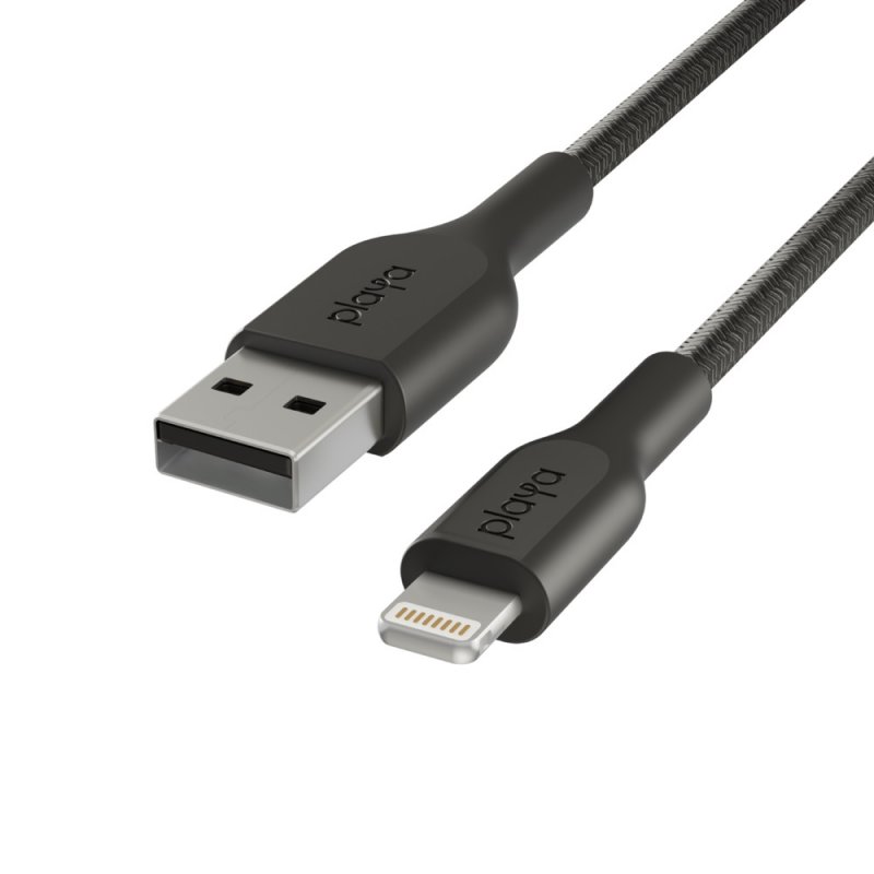 Playa by Belkin oplétaný kabel USB-A - Lightning, 1m, černý - obrázek produktu