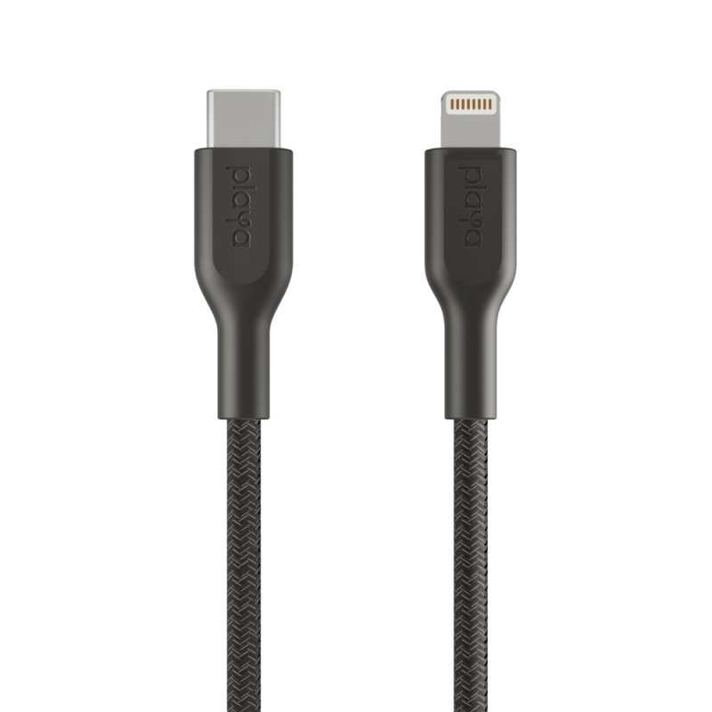 Playa by Belkin oplétaný kabel USB-C - Lightning, 1m, černý - obrázek produktu
