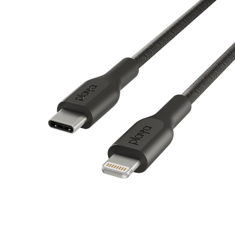 Playa by Belkin oplétaný kabel USB-C - Lightning, 1m, černý - obrázek č. 1