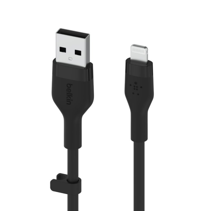 Belkin kabel USB-A na LTG_silikon, 1M, černý - obrázek č. 1