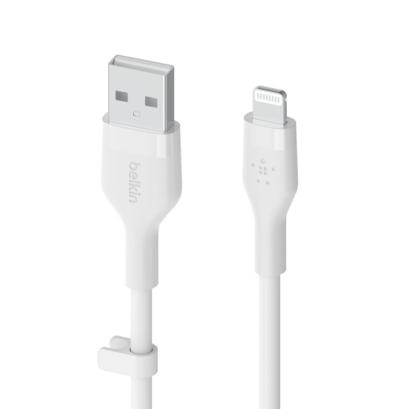 Belkin kabel USB-A na LTG_silikon, 1M, bílý - obrázek č. 1