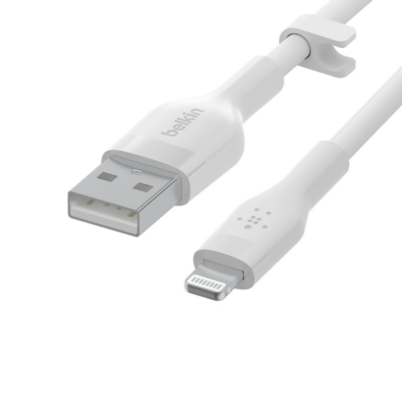 Belkin kabel USB-A na LTG_silikon, 1M, bílý - obrázek produktu