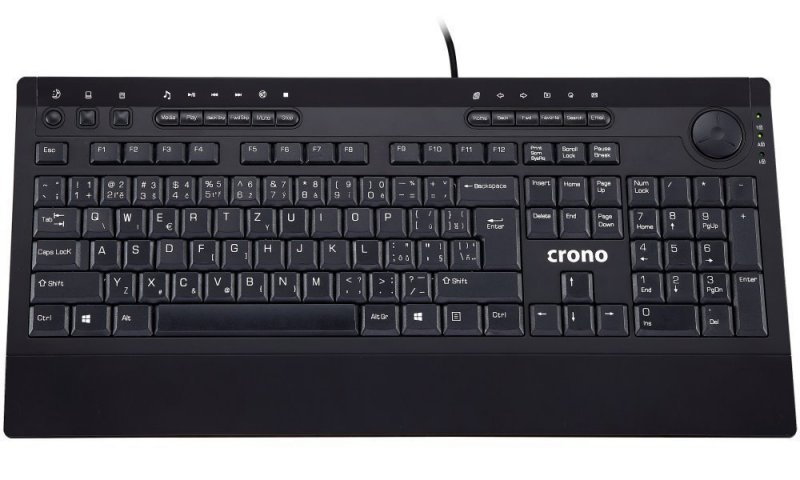 Crono KC2111/ Drátová USB/ CZSK-Layout/ Černá - obrázek produktu