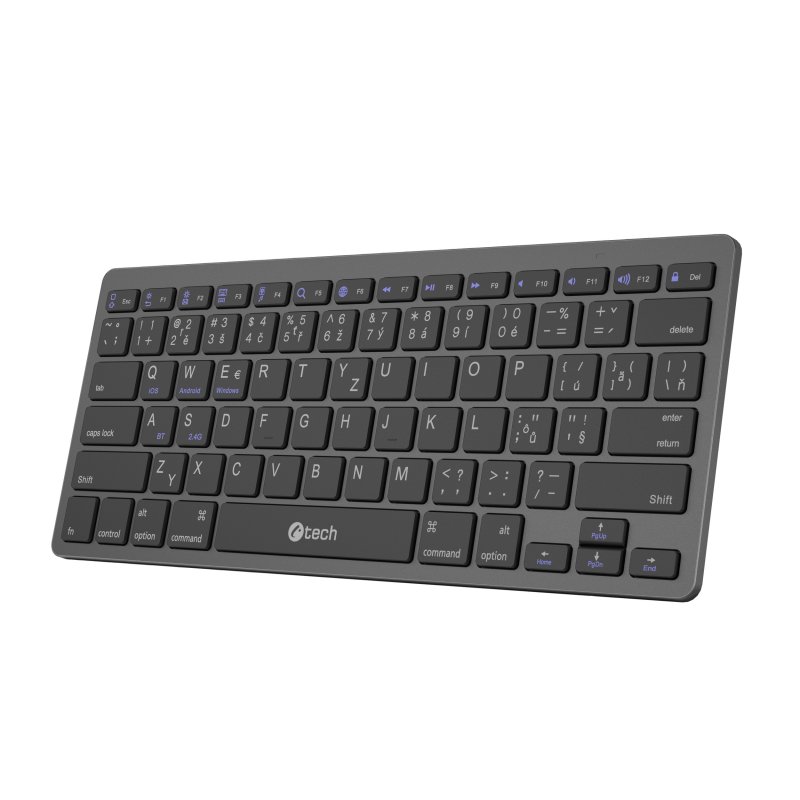Klávesnice C-TECH KB-120S Dual mode, bezdrátová, - obrázek č. 4