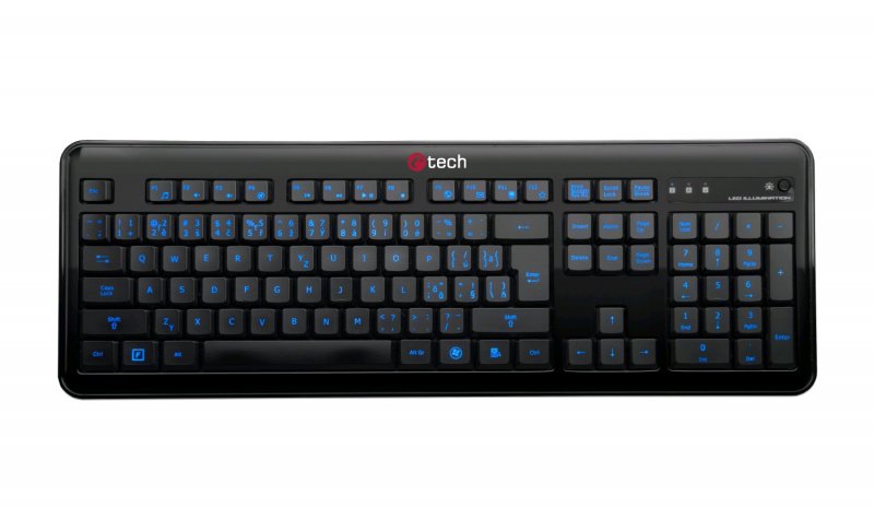 C-TECH OBK-04 kan. podsvícená klávesnice USB CZ/ SK - obrázek produktu