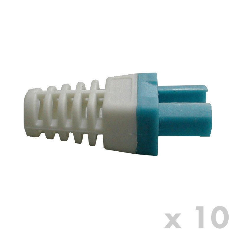 DATACOM Manžetka pro konektor RJ 45 modrá / bílá 10 ks - obrázek produktu