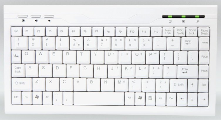 AMEI Keyboard AM-K2001W CZECH Slim Mini Multimedia - obrázek produktu