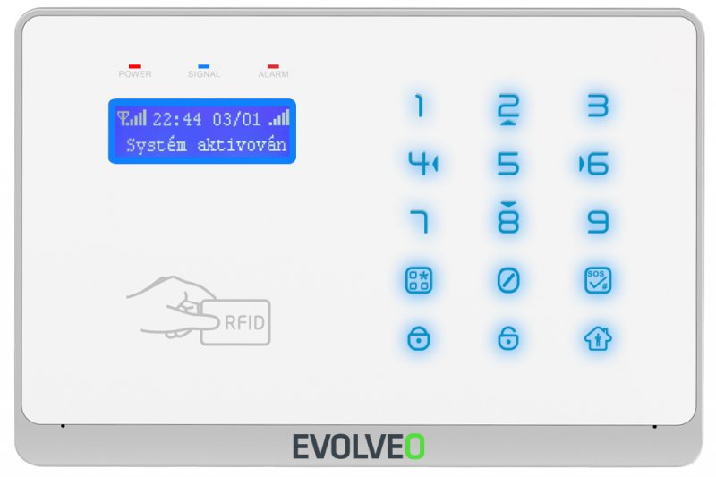 EVOLVEO Salvarix, bezdrátový WiFi&GSM alarm s čtečkou RFID - obrázek č. 4