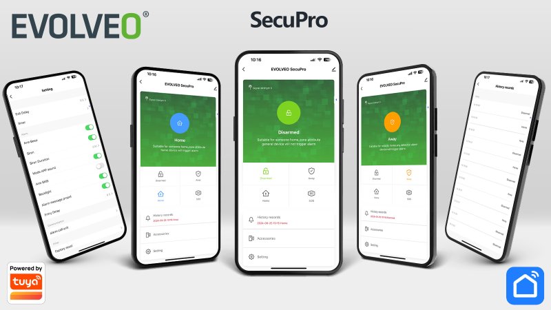 EVOLVEO SecuPro2, chytrý bezdrátový GSM&Wi-Fi zabezpečovací systém - obrázek č. 2