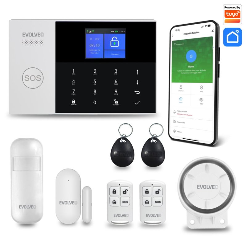 EVOLVEO SecuPro2, chytrý bezdrátový GSM&Wi-Fi zabezpečovací systém - obrázek produktu