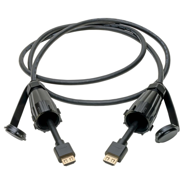 Tripplite Kabel HDMI vysokorychlostní + Ethernet, 4K, odolný IP68 (Samec/ Samec), černá, 1.83m - obrázek č. 1