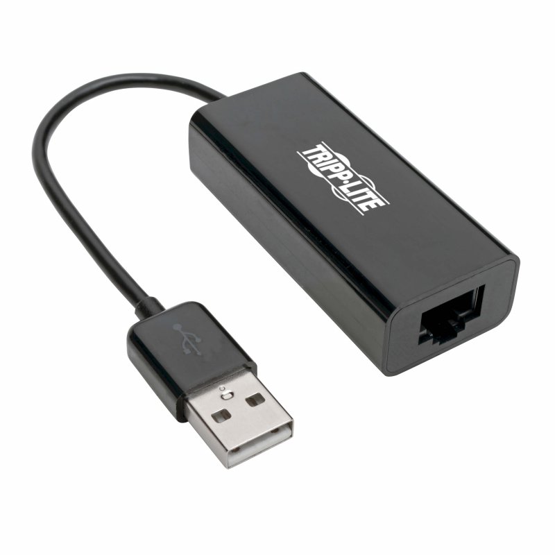 Tripplite Adaptér USB 2.0 /  Gigabit Ethernet NIC, 10/ 100Mb/ s, RJ45, černá - obrázek produktu