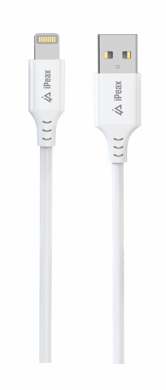 TPU KABEL USB-A  /  LIGHTNING 1M, USB 2.0 BÍLÝ - obrázek č. 1