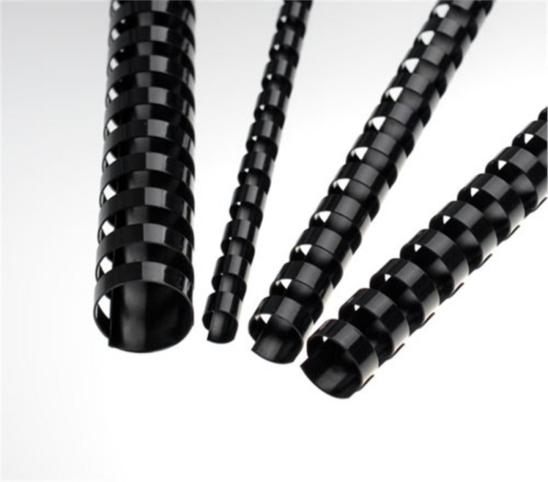 Plastové hřbety 6 mm, černé - obrázek produktu