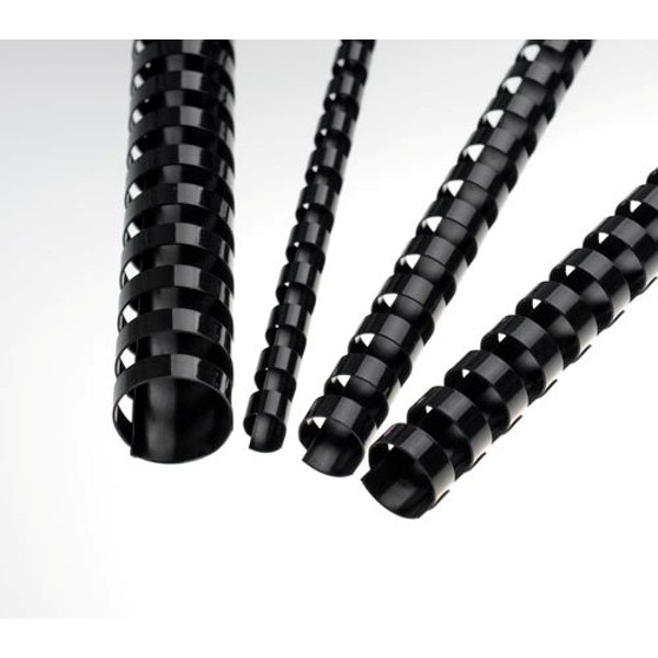 Plastové hřbety 16 mm, černé - obrázek produktu