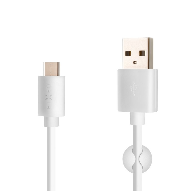 FIXED Kabel USB-C, USB 2.0, 3A, bílý - obrázek produktu