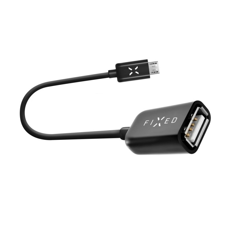 MicroUSB OTG adaptér FIXED, USB 2.0, černý - obrázek produktu